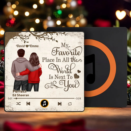 Personalized Music Plaque for Couples - Romantic Gift for Christmas Fridge Magnet MagicInPrints