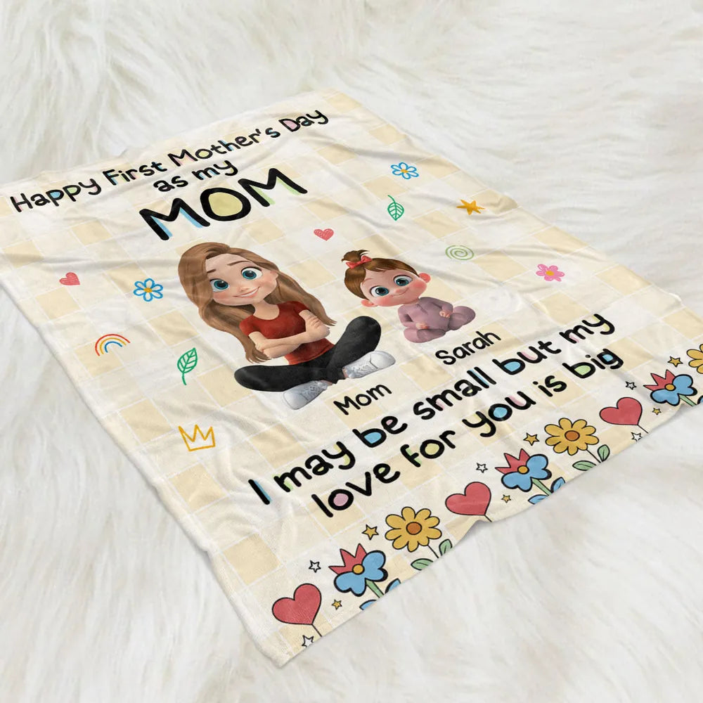 Personalized Mother's Day Blanket for Mom - First Mother's Day Gift Blanket MagicInPrints