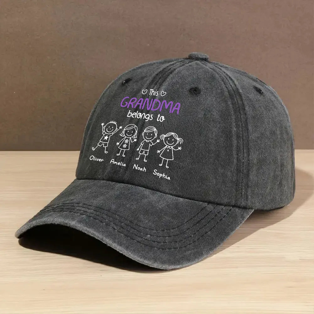 Personalized Grandma Hat for Family - Custom Names Gift Hat MagicInPrints