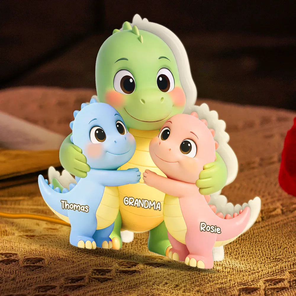 Custom Dinosaur Family Figurine for Grandma - Personalized Gift Plaque MagicInPrints
