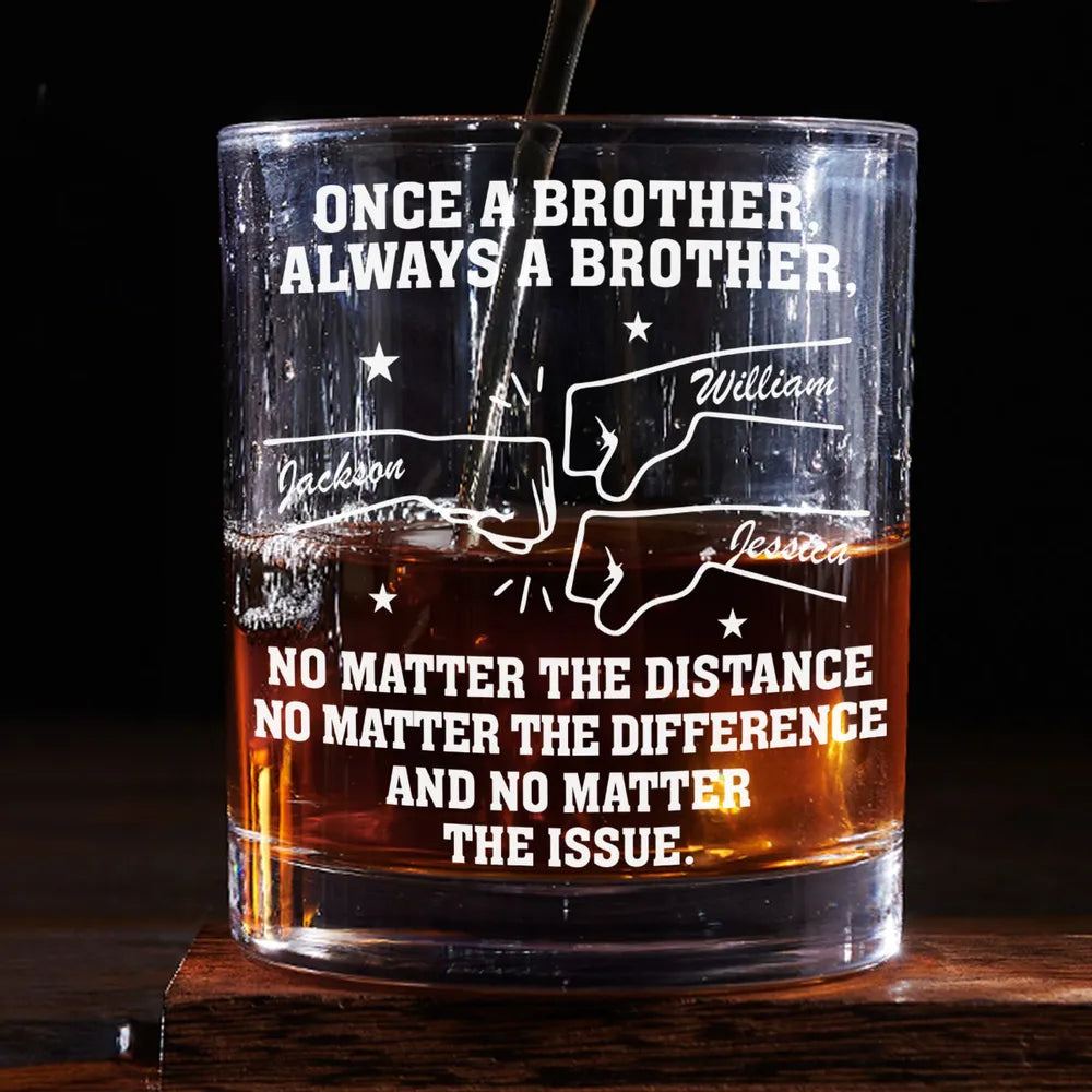 Personalized Whiskey Glass for Brothers - Sentimental Gift for Friendship Cup MagicInPrints