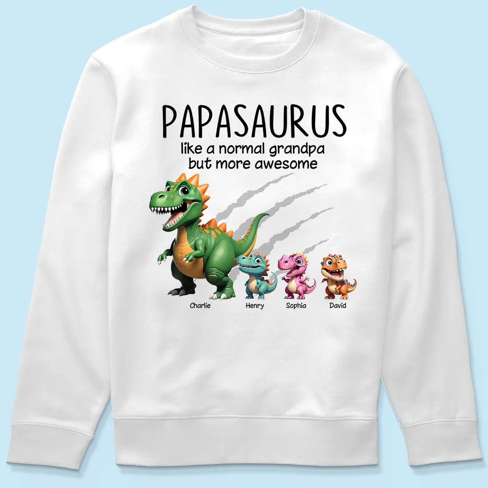 Personalized Papasaurus T-Shirt for Grandpa - Fun Family Gift Cloth MagicInPrints