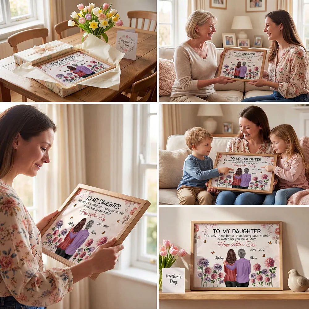 Personalized Mother-Daughter Canvas Print - Sentimental Gift for Mother's Day Poster or Canvas MagicInPrints