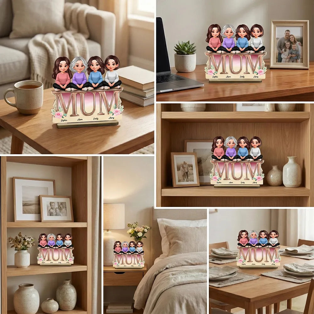 Custom Family Figurine Plaque for Mum - Personalized Gift for Mother's Day Plaque MagicInPrints
