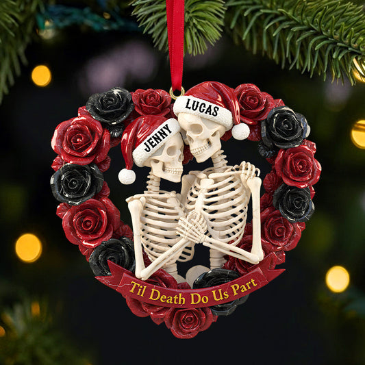 Personalized Gifts For Couple Christmas Skull Couple Ornament Ornament MagicInPrints