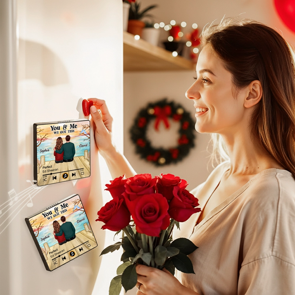 Personalized Couple Music Plaque for Romantic Gift - Anniversary Keepsake Fridge Magnet MagicInPrints