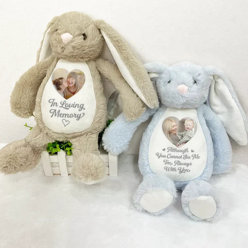 Customizable Plush Bunny Toy for Kids - Personalized Photo Gift for Sentimental Occasions Plaything MagicInPrints