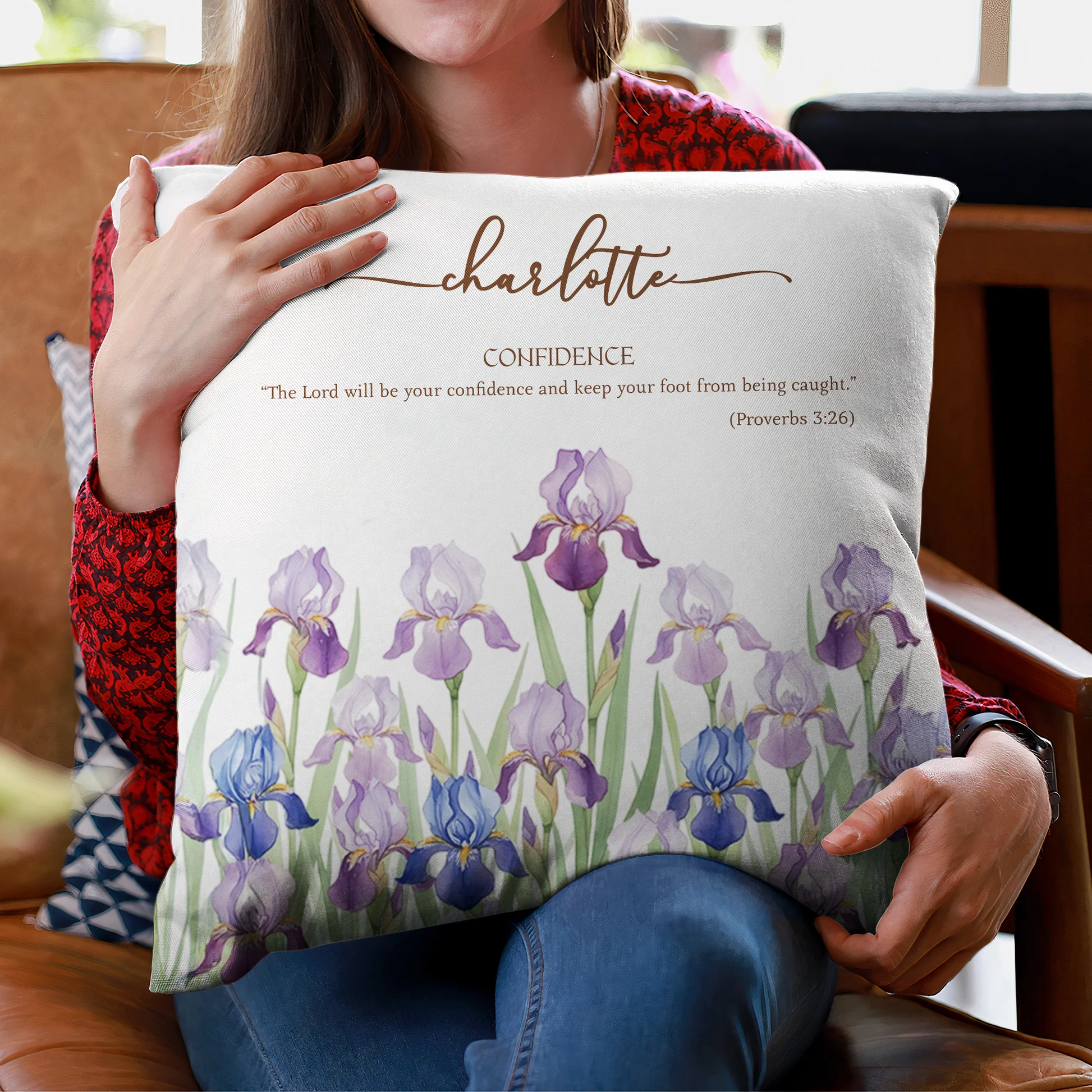 Personalized Floral Scripture Pillow for Home Decor - Inspirational Gift Pillow or Blanket MagicInPrints
