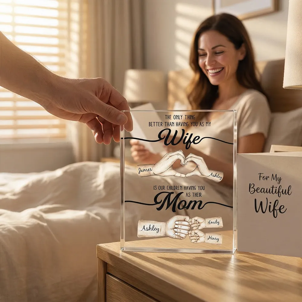 Personalized Acrylic Plaque for Wife and Mom - Heartfelt Gift for Mother's Day Plaque MagicInPrints