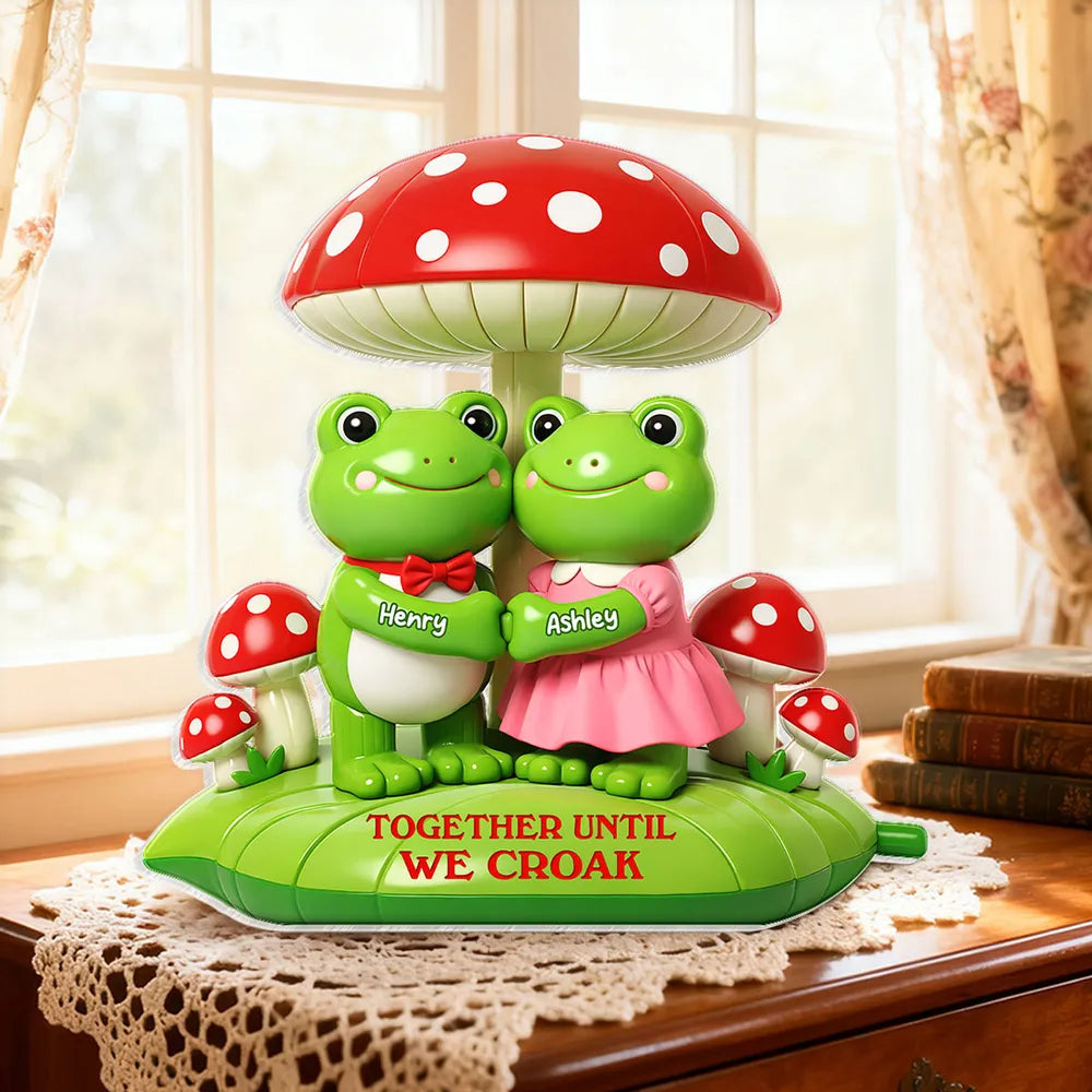 Personalized Frog Couple Acrylic Night Light for Couples - Romantic Gift Plaque MagicInPrints