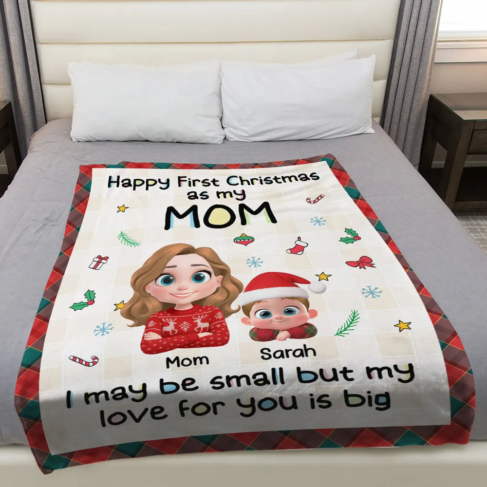 Personalized Christmas Blanket for Mom - First Christmas Sentimental Gift Blanket MagicInPrints