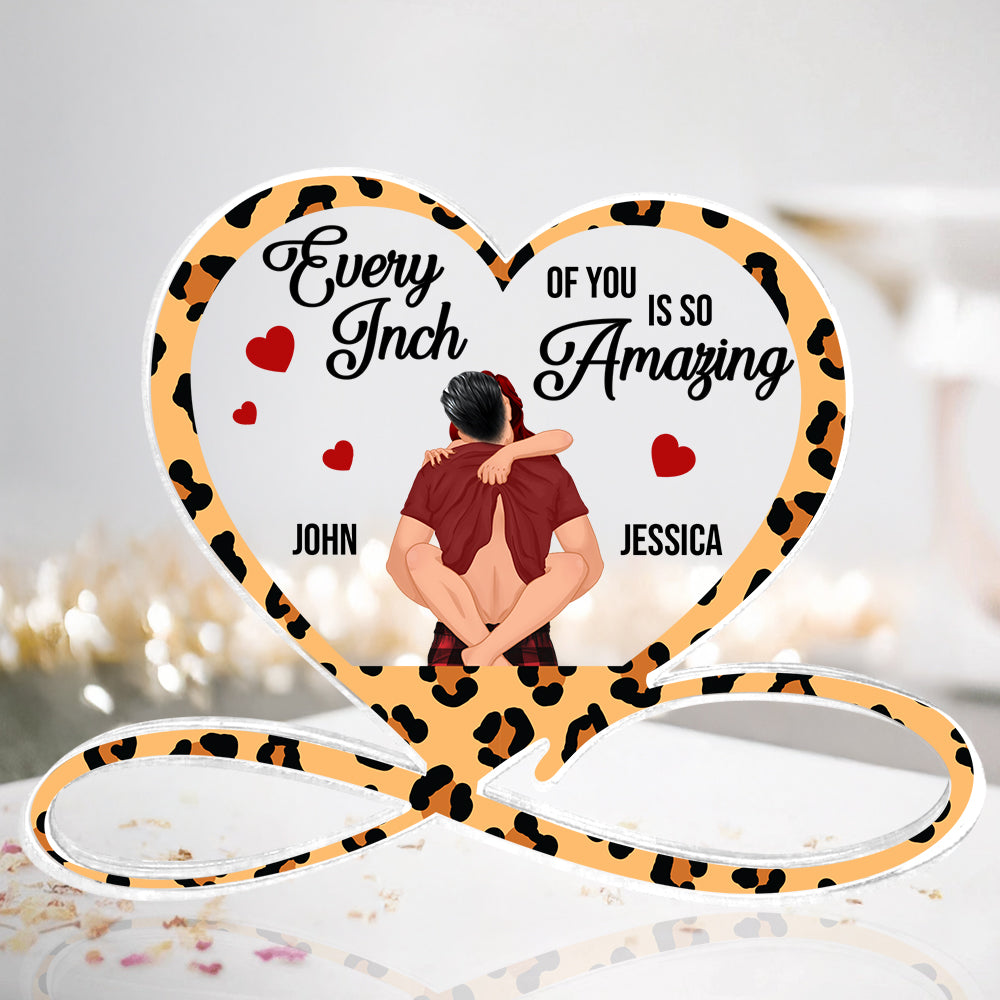 Customizable Couple Acrylic Plaque - Every Inch of You is So Amazing Shaped Plaques PopCulturePrints