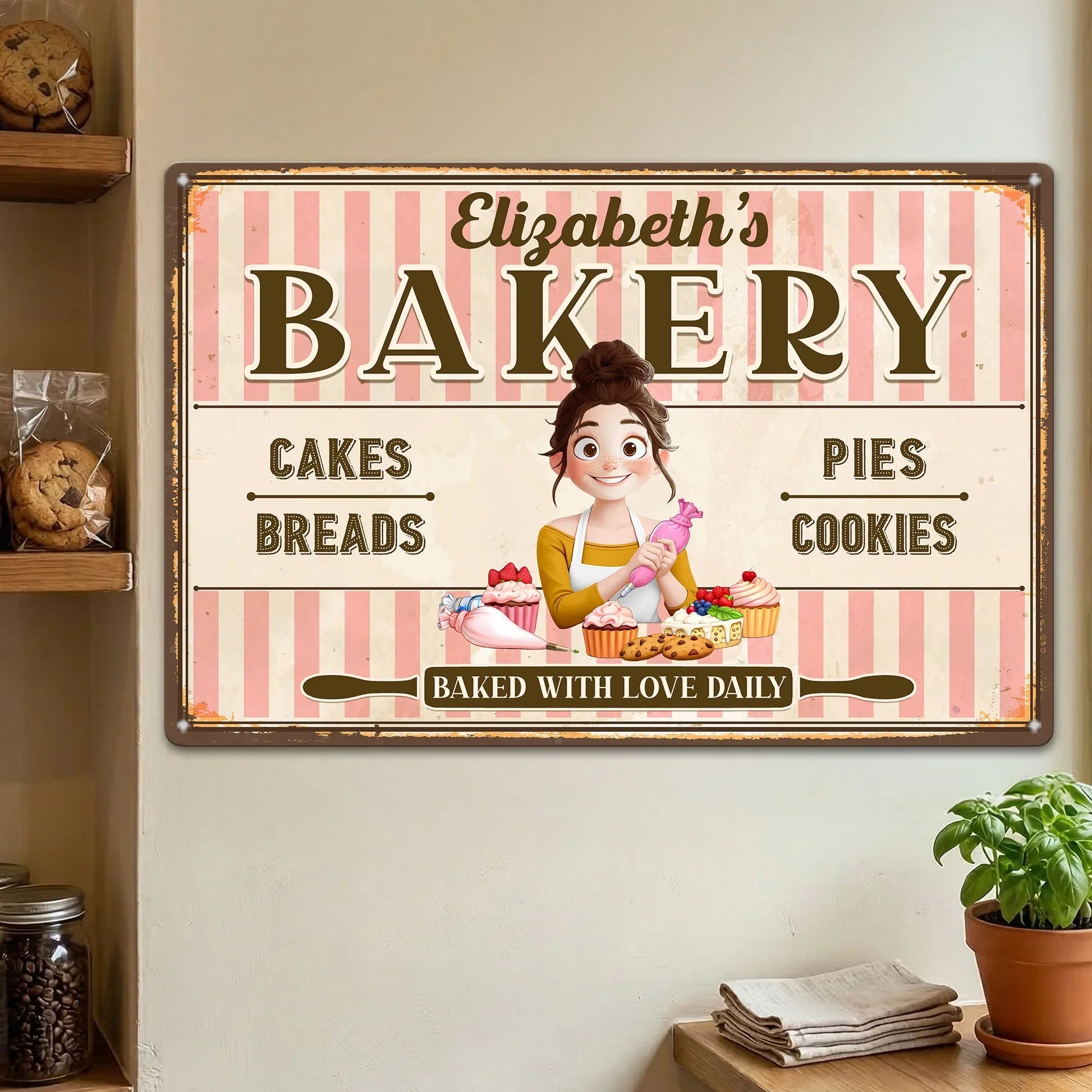 Personalized Bakery Sign for Home Bakers - Custom Kitchen Decor Sign MagicInPrints