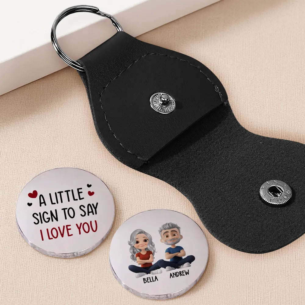 Personalized Couple Keychain with Love Message - Romantic Gift for Anniversary Keychain MagicInPrints