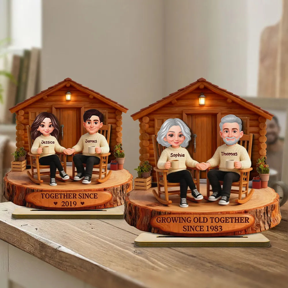 Personalized Couple Figurine for Seniors - Custom Anniversary Gift Plaque MagicInPrints