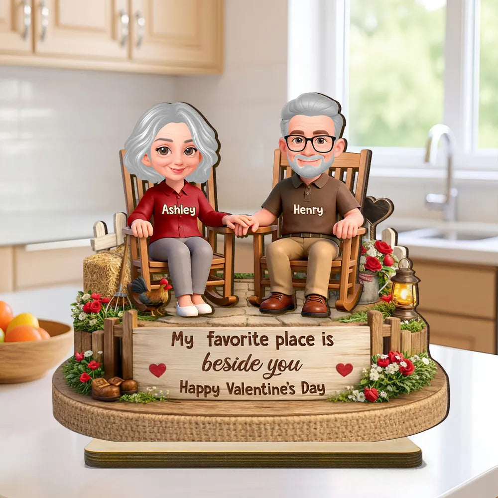 Personalized Couple Figurine Keepsake for Seniors - Valentine's Day Gift Plaque MagicInPrints