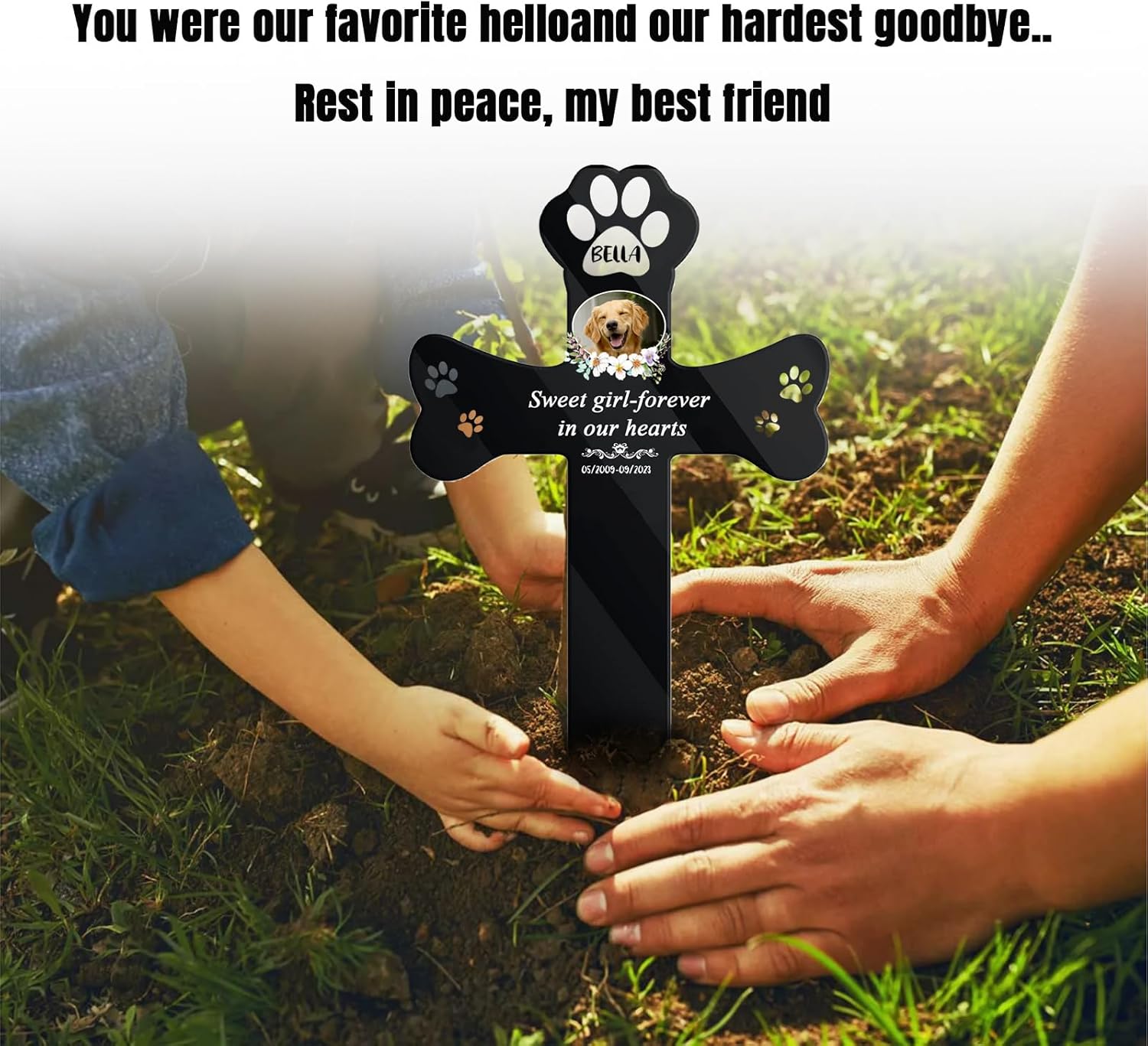 Personalized Metal Garden Stake Custom Dog Memorial Gift for Pet Owners