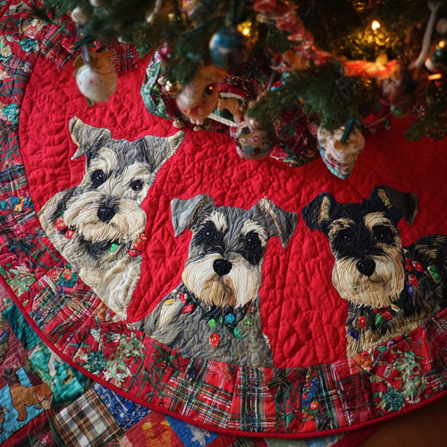 Make Memories with Your Furry Friends – Personalized Quilted Christmas Tree Skirt – Gift for Dog Lovers Quilted Tree Skirt MagicInPrints