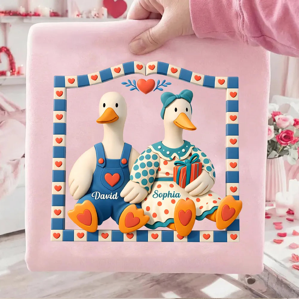 Personalized Duck Couple T-Shirt for Couples - Cute Gift Idea Cloth MagicInPrints