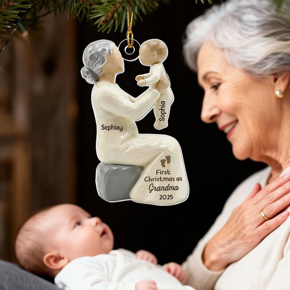 Personalized Christmas Ornament for Grandma - First Christmas Keepsake 2025 Ornament MagicInPrints