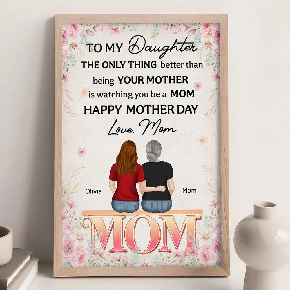 Personalized Mother-Daughter Wall Art for Mother's Day - Sentimental Gift Poster or Canvas MagicInPrints