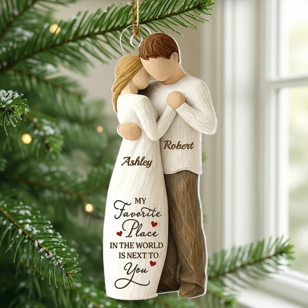 Personalized Couple Ornament for Christmas - Romantic Gift for Partners Ornament MagicInPrints