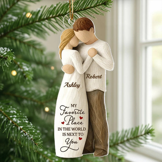 Personalized Couple Ornament for Christmas - Romantic Gift for Partners Ornament MagicInPrints
