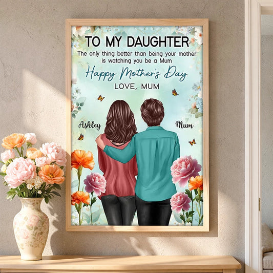 Personalized Mother's Day Canvas for Daughter - Sentimental Gift Art Print Poster or Canvas MagicInPrints