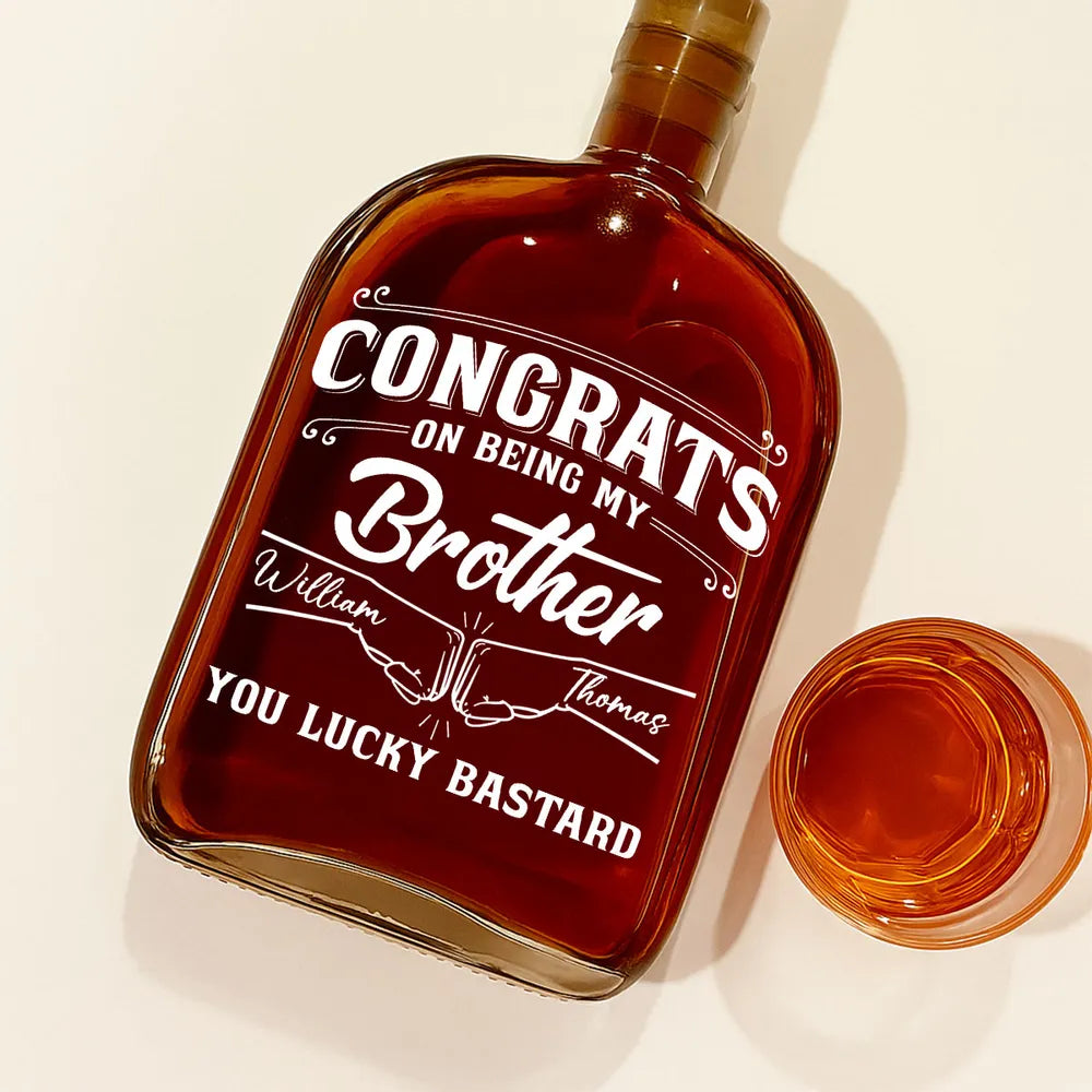 Personalized Whiskey Decanter for Brother - Funny Gift for Special Occasion Kitchen Supplies MagicInPrints