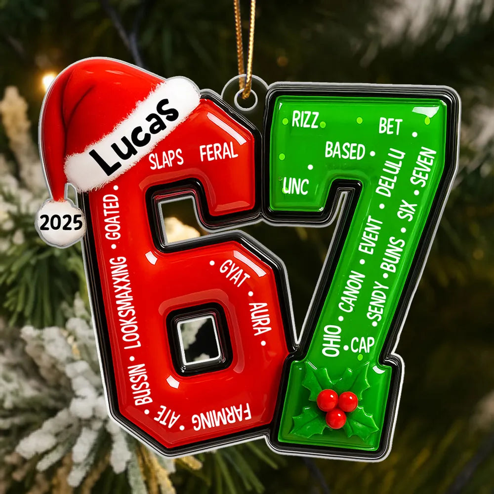 Personalized Christmas Ornament for Teens - Festive Holiday Decor 2025 Ornament MagicInPrints