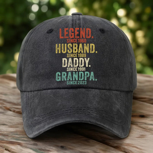 Personalized Grandpa Cap for Men - Milestone Years Gift Hat MagicInPrints