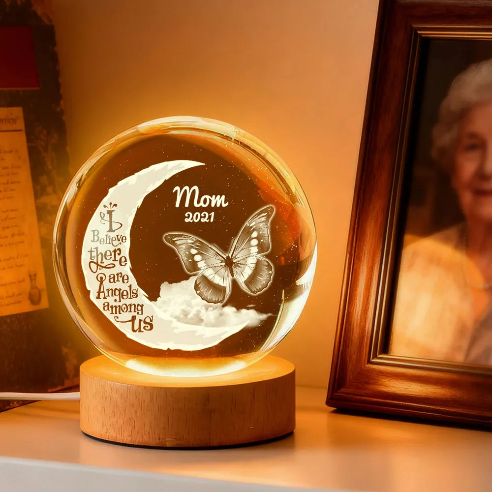 Personalized Memorial Moon Lamp for Family - Remembrance Gift Lamp MagicInPrints