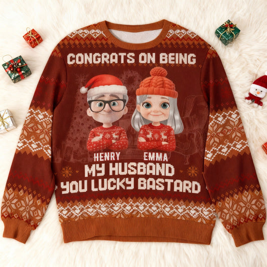 Personalized Christmas Sweater for Couples - Funny Holiday Gift Cloth MagicInPrints