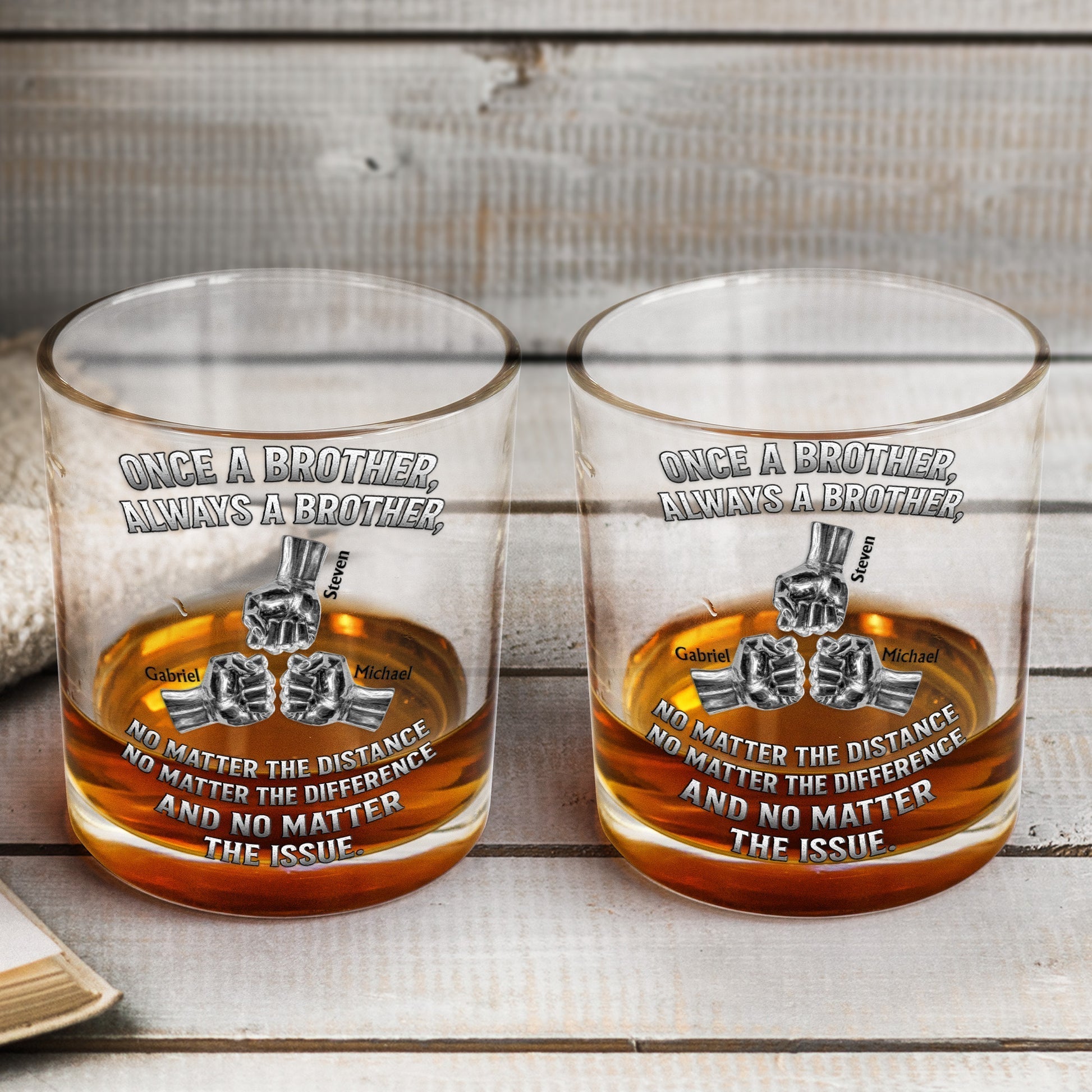 Personalized Whiskey Glass for Brothers - Sentimental Gift for Friendship Cup MagicInPrints