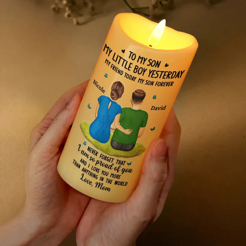 Personalized LED Candle for Daughter - Sentimental Gift with Custom Names Lamp MagicInPrints