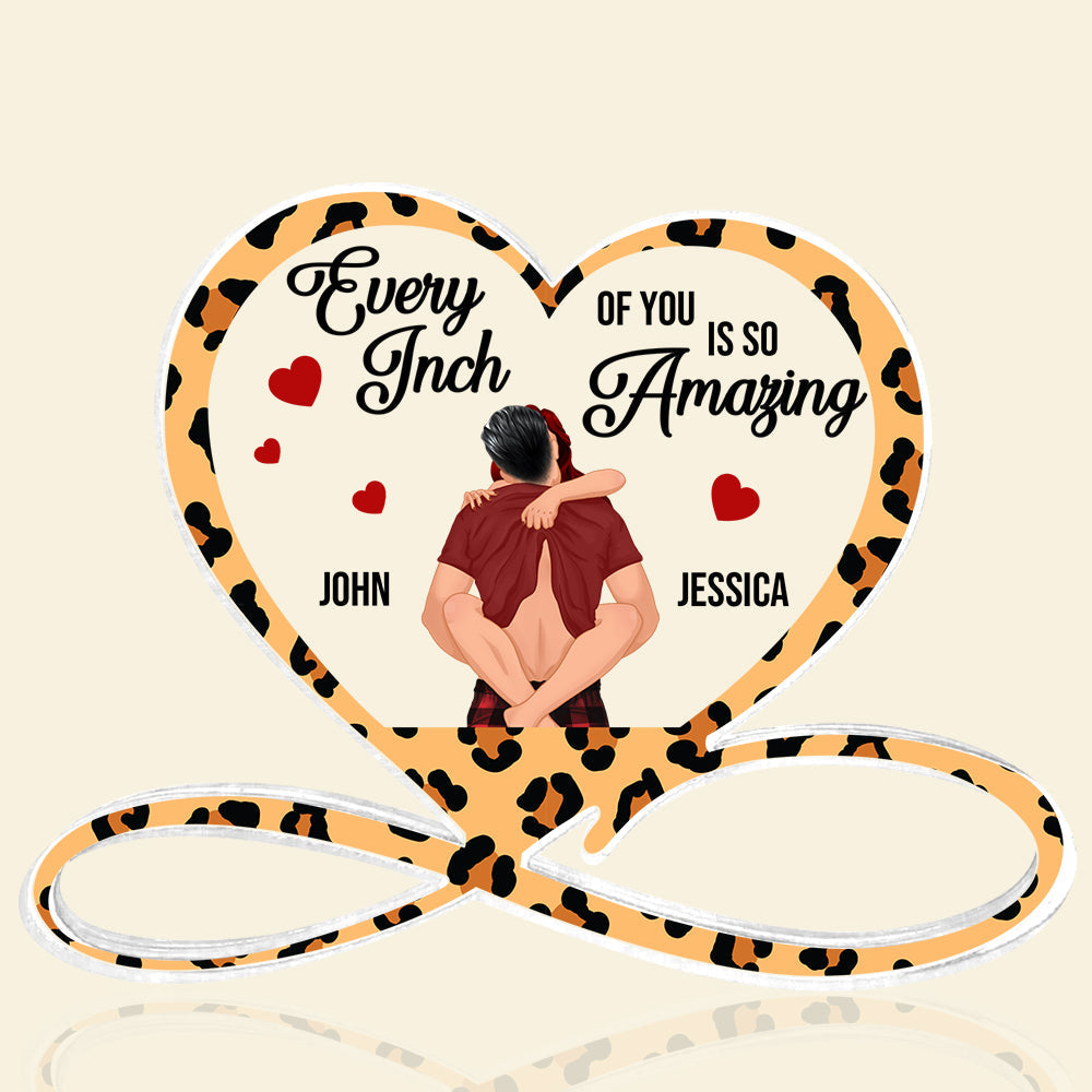 Customizable Couple Acrylic Plaque - Every Inch of You is So Amazing Shaped Plaques PopCulturePrints