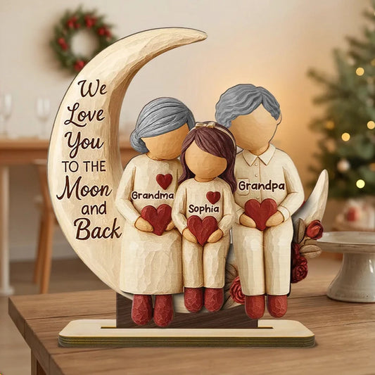 Personalized Family Figurine for Grandparents - Heartfelt Gift for Holidays Plaque MagicInPrints