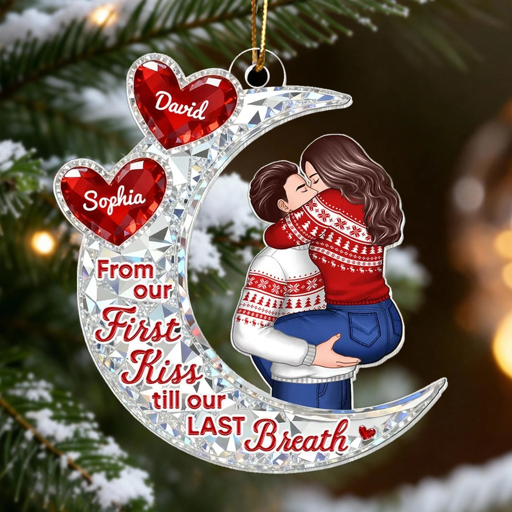Personalized Couples Christmas Ornament - Romantic Gift for Holidays Ornament MagicInPrints