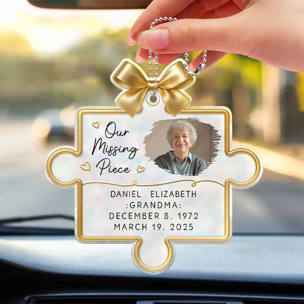 Personalized Memorial Car Ornament for Family - Sentimental Gift Car Hanger MagicInPrints