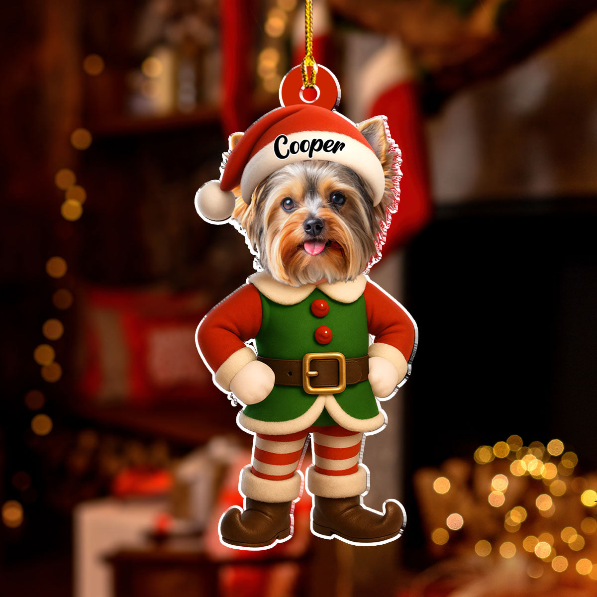 Personalized Elf Family Christmas Ornaments - Custom Photo Gifts for Holiday Decor Ornament MagicInPrints