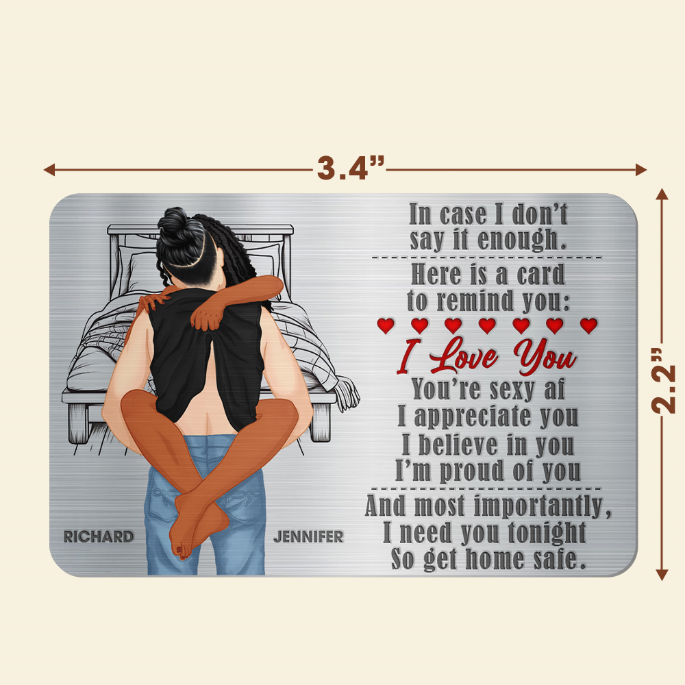 Personalized Wallet Card for Couples - Be Safe, I Need You Wallet Card PopCulturePrints