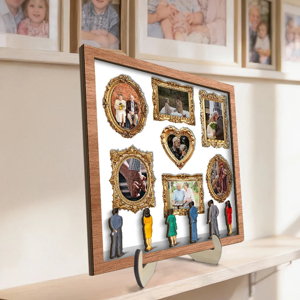 Custom Family Photo Frame Collage for Seniors - Perfect Gift for Grandparents Plaque MagicInPrints