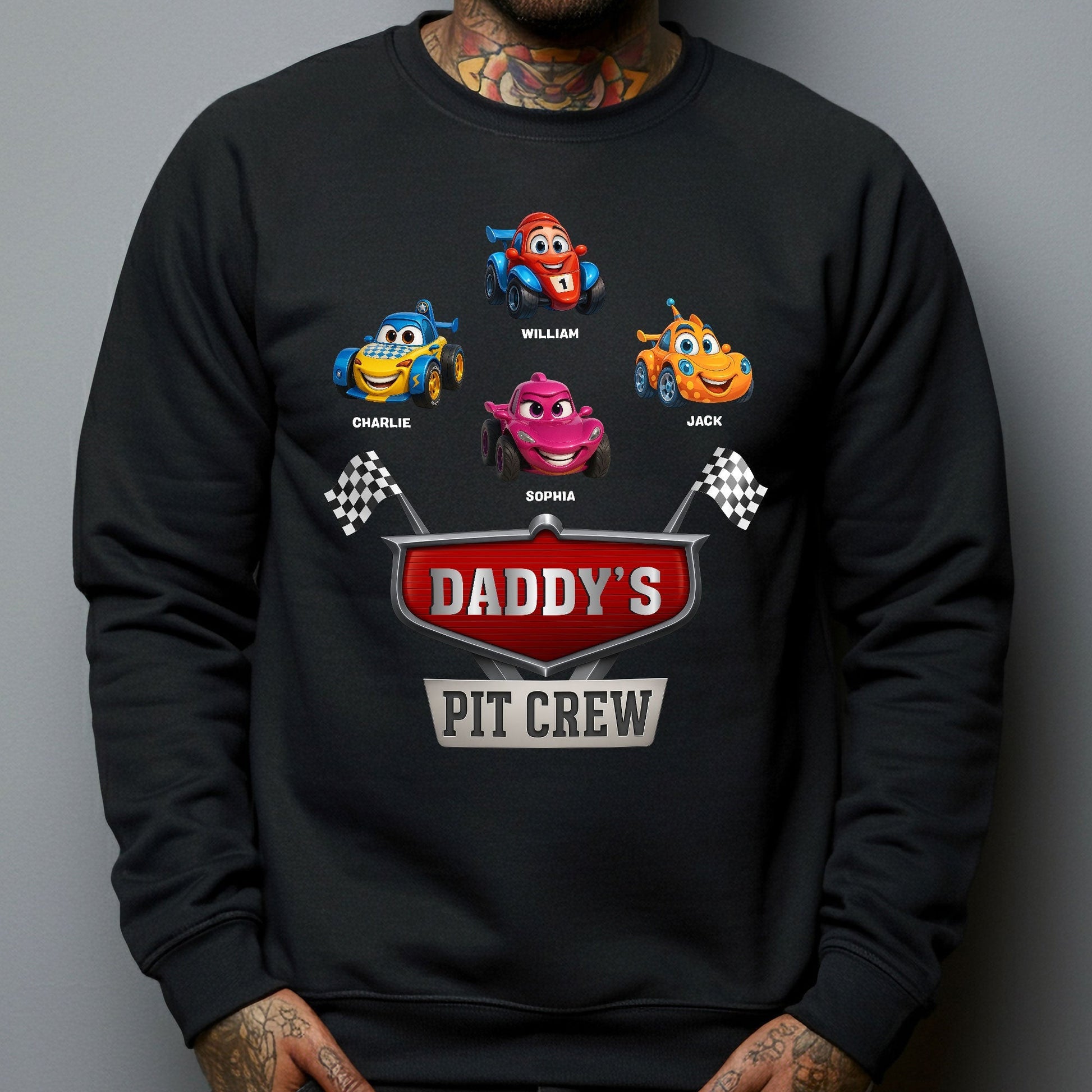 Personalized Daddy's Pit Crew T-Shirt for Kids - Fun Family Gift Cloth MagicInPrints