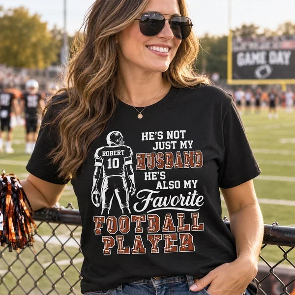 Personalized Classic Tee My Favorite Football Player Gift for Wife