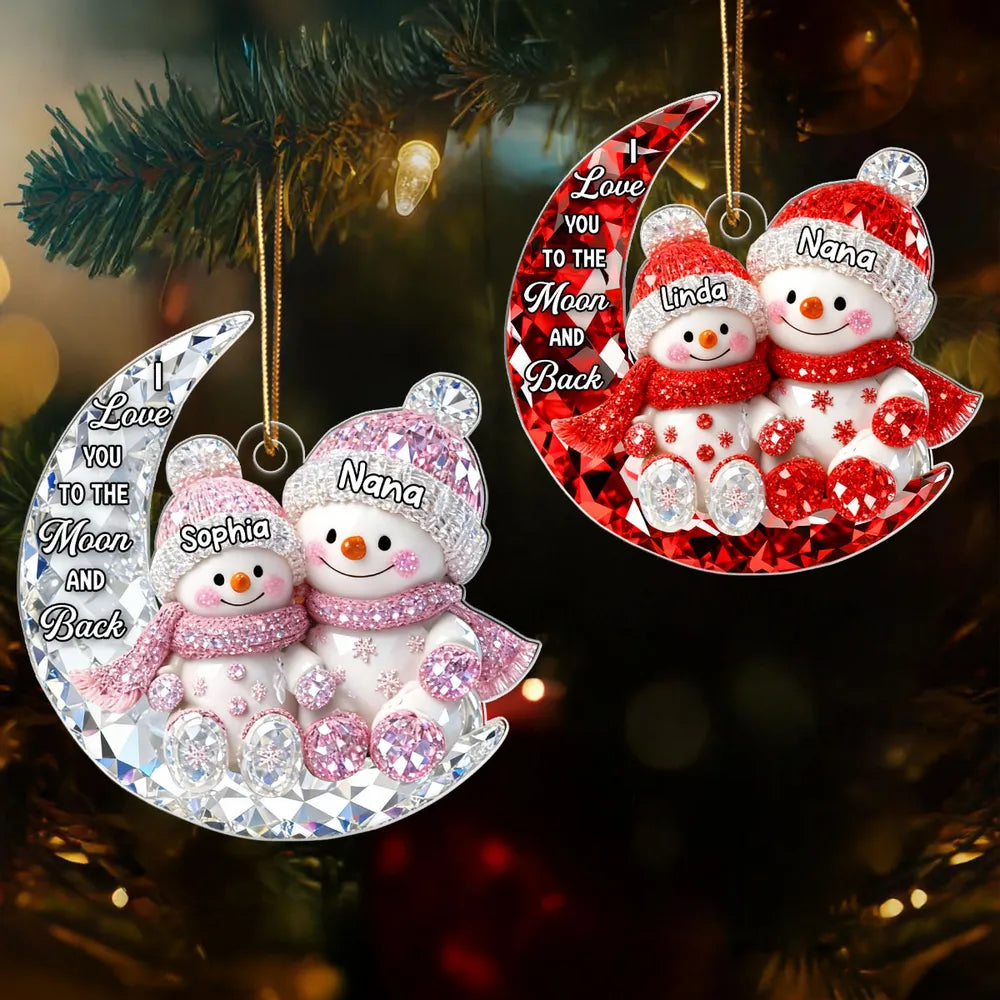 Personalized Snowman Family Ornament for Christmas - Heartfelt Holiday Gift Ornament MagicInPrints