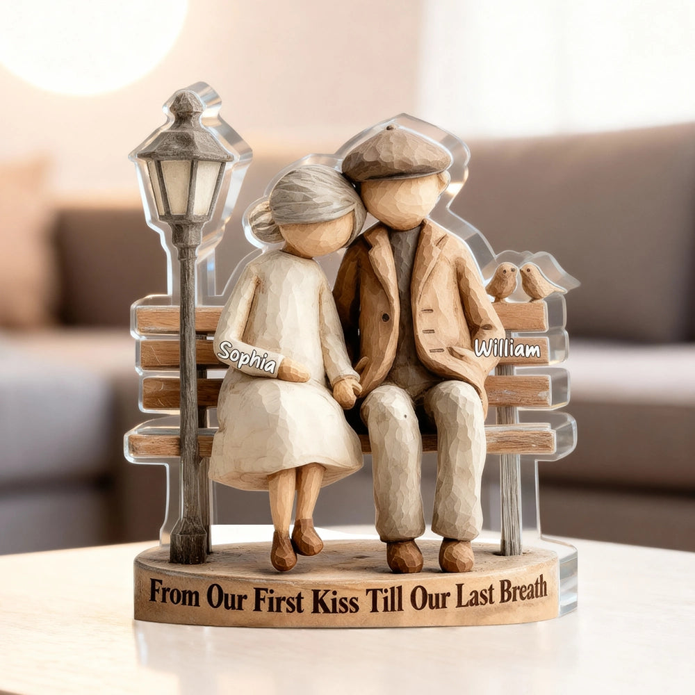 Personalized Couple Wooden Sculpture for Anniversary - Sentimental Gift Plaque MagicInPrints