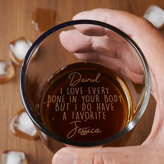 Personalized Engraved Whiskey Glass for Couples - Romantic Gift Cup MagicInPrints