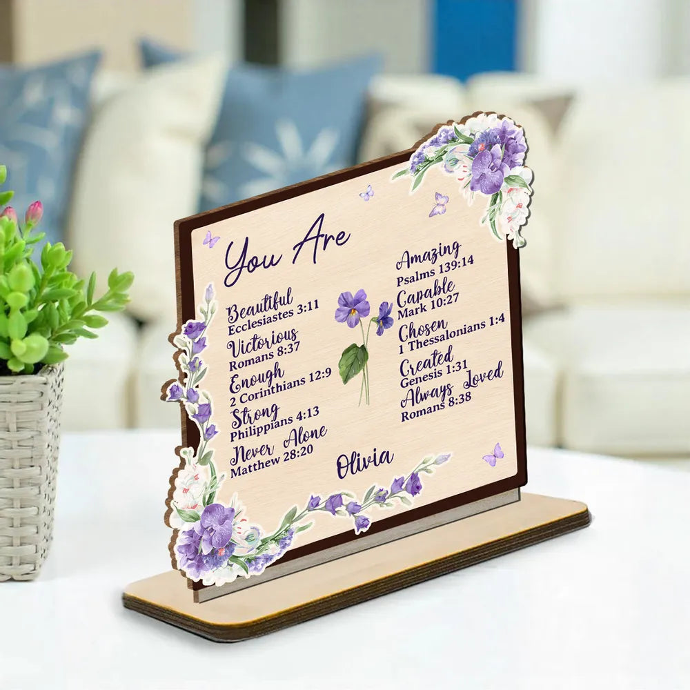 Personalized Christian Scripture Plaque for Women - Inspirational Gift Plaque MagicInPrints
