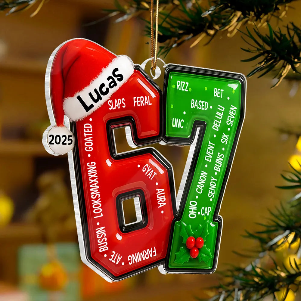 Personalized Christmas Ornament for Teens - Custom Year and Name 2025 Ornament MagicInPrints