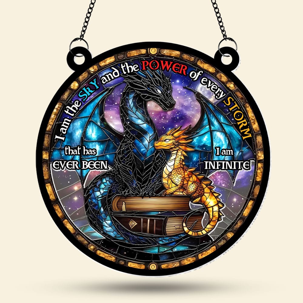 Personalized Book Lover Suncatcher Ornament - Unique Gift for Fantasy Fans Ornament PopCulturePrints